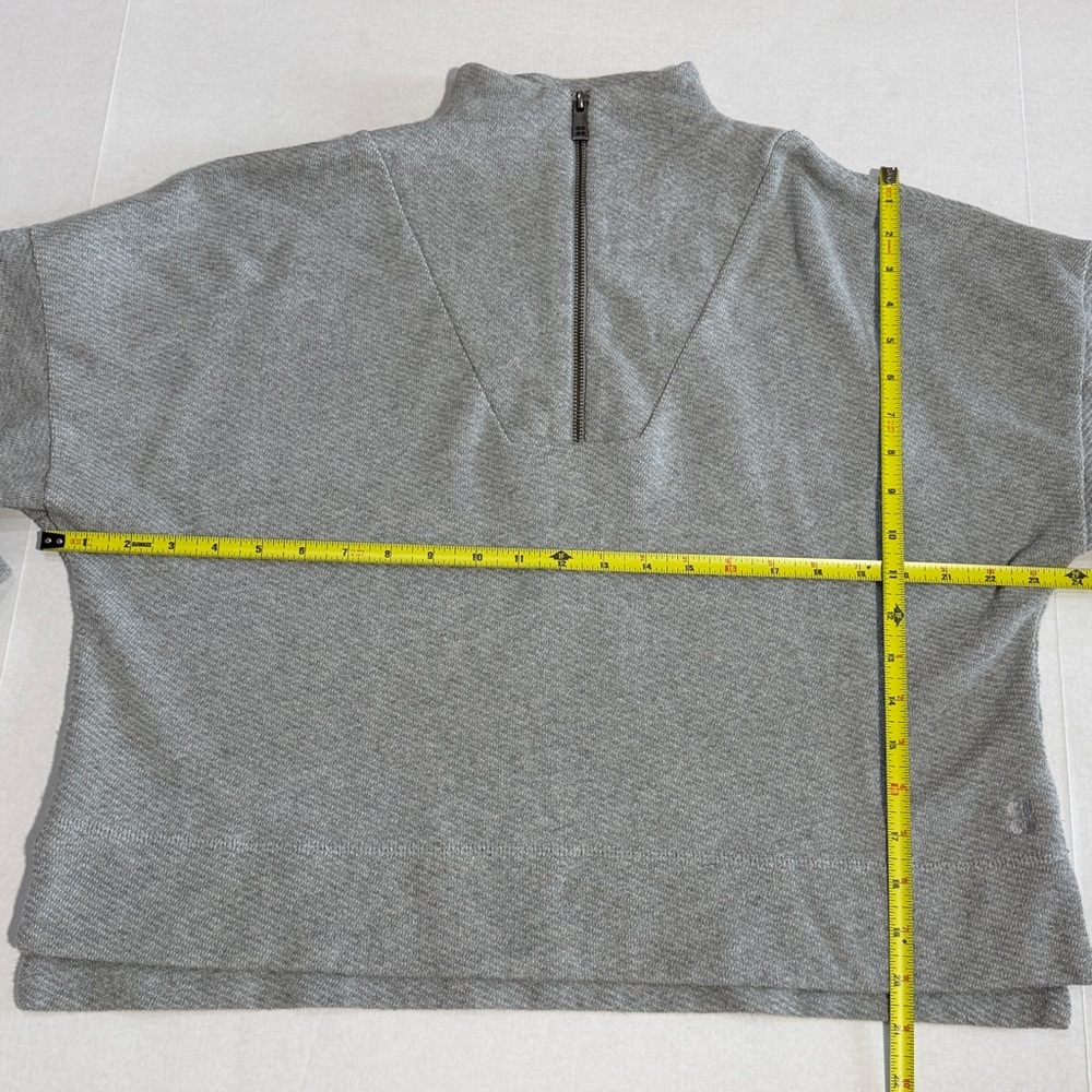 Sweaty Betty Gray Quarter-Zip Mock Neck Pullover – Premium Activewear - Picture 5 of 6